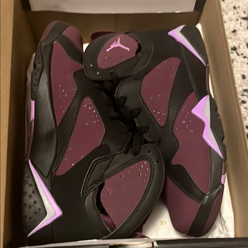 Jordan Retro 7 Sneakers in Black and Burgundy